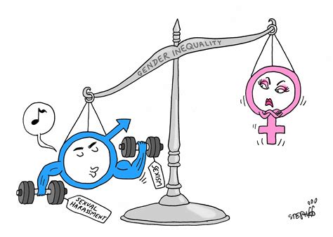 Political cartoon world Gender inequality sexism sexual harassment ...