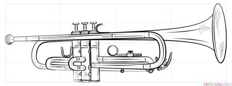 How to draw Trumpet | Step by step Drawing tutorials