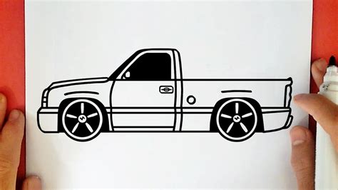 HOW TO DRAW A LOWRIDER TRUCK - YouTube