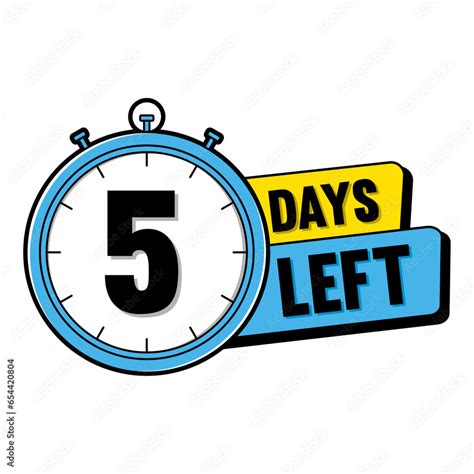 5 days left countdown timer number of days left promotional social ...