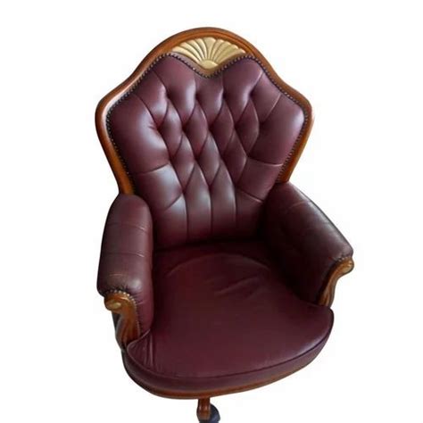 High Back Maroon Leather Office Chair at Rs 26000 in Noida | ID ...