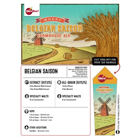 Belgian Saison Farmhouse Ale | 5 Gallon Beer Recipe Kit | Extract