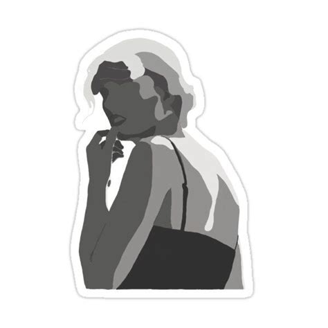 Taylor Swift Silhouette Sticker: Folklore-inspired digital drawing by ...