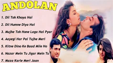 ||Andolan Movie All Songs||Govinda & Sanjay Dutt & Divya Bharti ...