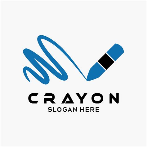 crayon logo design with doodle concept in creative concept. premium ...