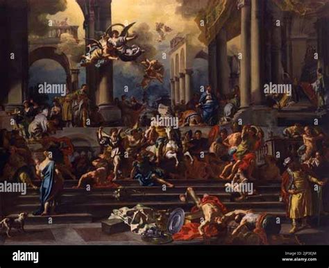 The Expulsion of Heliodorus from the Temple Stock Photo - Alamy