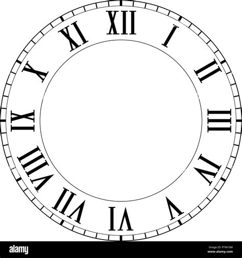 Reloj con números romanos Imagen Vector de stock - Alamy