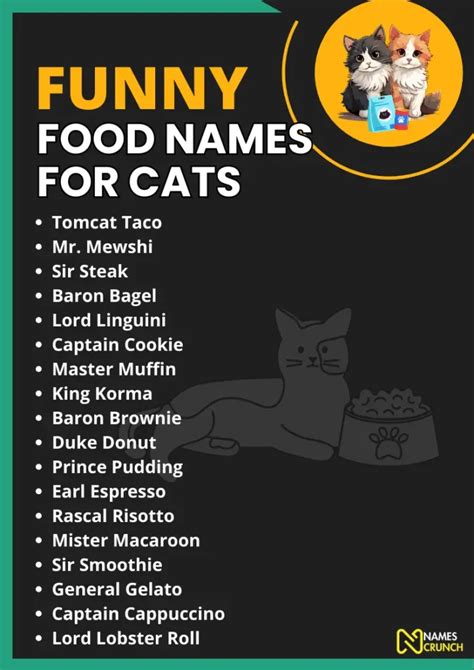 400+ Funny Food Names for Cats - Names Crunch