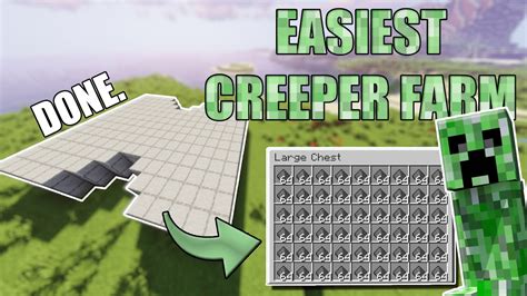 Minecraft Easy CREEPER Gunpowder Farm | Minecraft Tutorial 1.16 - YouTube