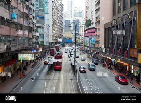 Street scene of Fortress Hill, Hong Kong Stock Photo - Alamy