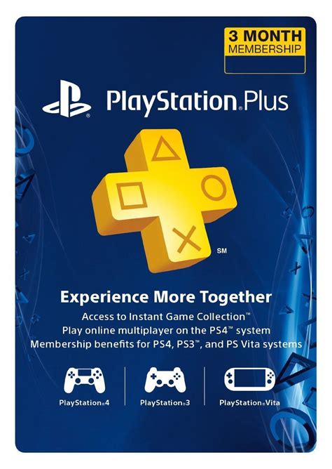 Sony PlayStation PS Plus 3 Month Membership Subscription Card (USA ...