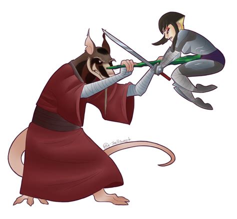 Master Splinter Vs. Karai by Shellsweet.deviantart.com on @DeviantArt ...