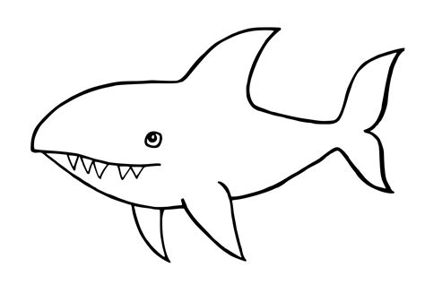 Cartoon Shark Outline