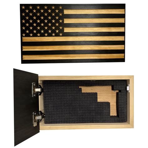 American Flag Concealed Gun Cabinet, Hidden Gun Storage American Flag ...