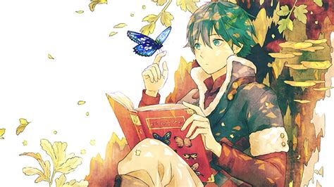 18 Anime Boy Reading Book Hd Wallpaper Anime Wallpaper | Images and ...