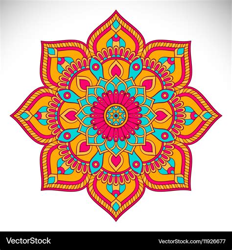 Indian mandala Royalty Free Vector Image - VectorStock