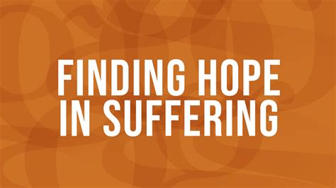 Finding Hope in Suffering - Grace Fellowship