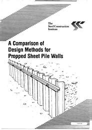 Comparison of design methods for propped sheet pile walls - The ...