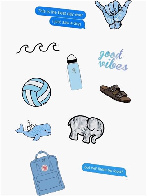 "hydro flask sticker pack" Sticker for Sale by tevmaya | Redbubble