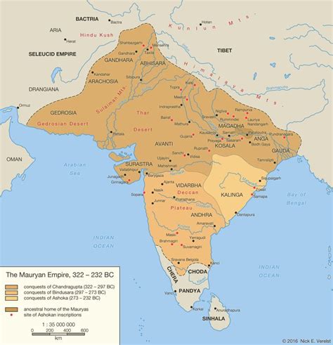 L'Empire Mauryan, 322 - 232 av. J.-C. par Undevicesimus | Indian ...