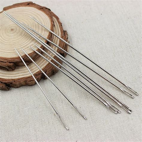 55pcs Hand Sewing Needles Set Stainless Steel+Iron Silver Eye Needles ...