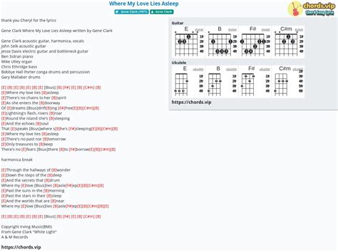 Chord: Where My Love Lies Asleep - tab, song lyric, sheet, guitar ...