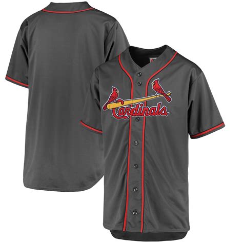 Majestic St. Louis Cardinals Charcoal Fashion Big & Tall Team Jersey