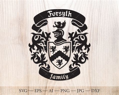 Forsyth Family Crest. Coat of Arms Svg. Family Reunion Svg. - Etsy