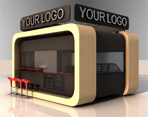 Outdoor retail food kiosk customize restaurant design service