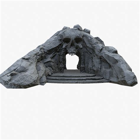 skull cave entrance 3d model