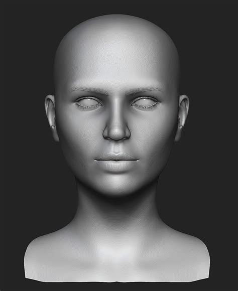 ArtStation - Realistic Female Head 3D Model