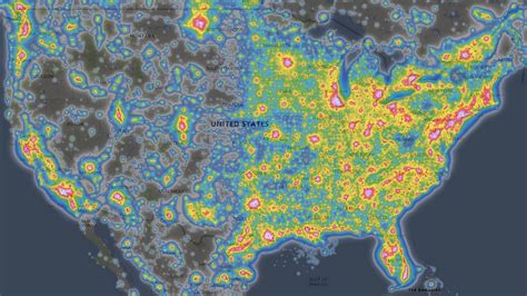 Light Pollution Map Of Us - Viole Jesselyn