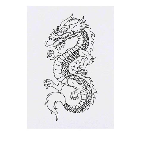 Chinese Dragon Outline For Kids