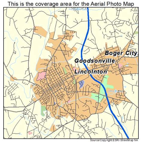 Aerial Photography Map of Lincolnton, NC North Carolina