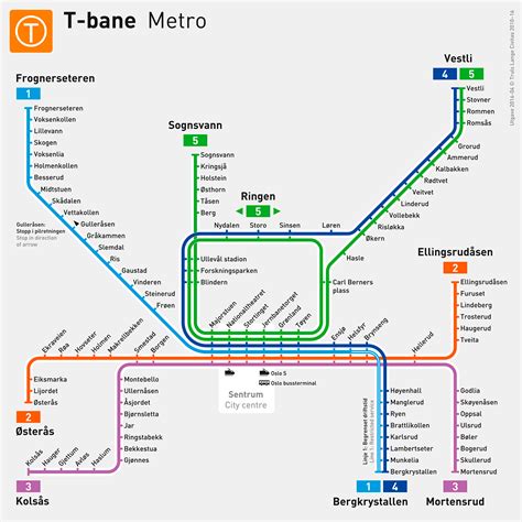 New metro route map in Oslo, Norway. The public transit system is ...