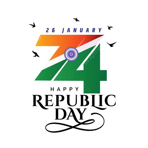 74th Indian 26 January Republic Day Logo Design, Happy Republic Day ...