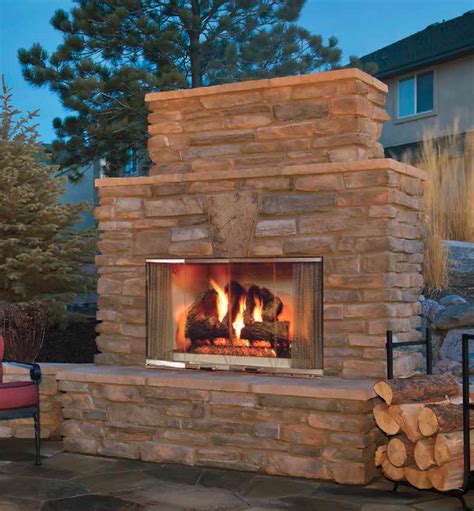 Majestic Montana 42" Outdoor Wood Fireplace, Traditional Brick ...