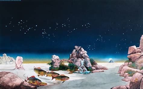 HD wallpaper: Roger Dean, fantasy art, fish, rock, Yes, progressive ...