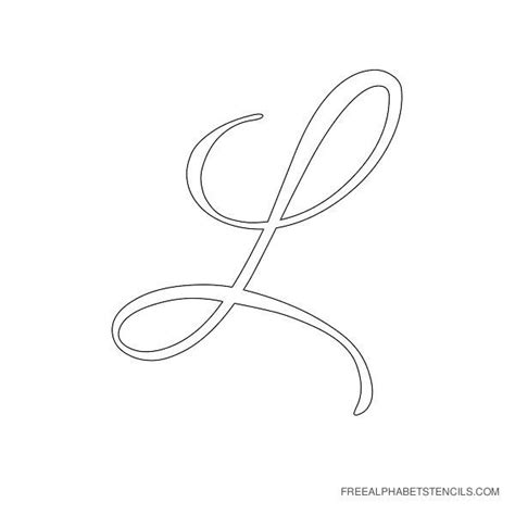 Beautiful Cursive Letter Stencil for Creative Projects