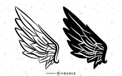 Black And White Vector Wings Black And White Vector Wings Vector Download