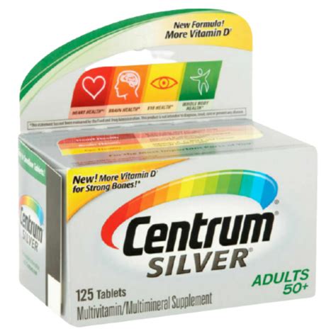 Centrum Silver Adult 50+ (125 Tablets) - HTSPlus