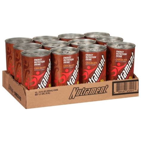 NUTRAMENT Energy Nutrition Drink Chocolate, 12 oz, 12 Count