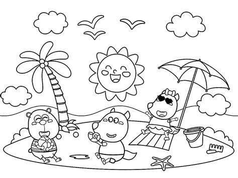 Wolfoo on the Beach coloring page - Download, Print or Color Online for ...