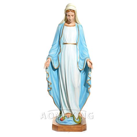 Factory Customized Large Standing Mother Mary Fiberglass Statue