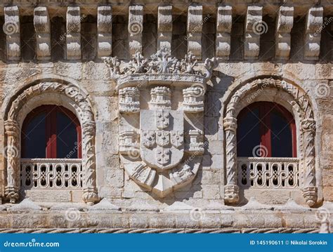 Belem Tower Architecture Detail - Lisbon Portugal Stock Image - Image ...