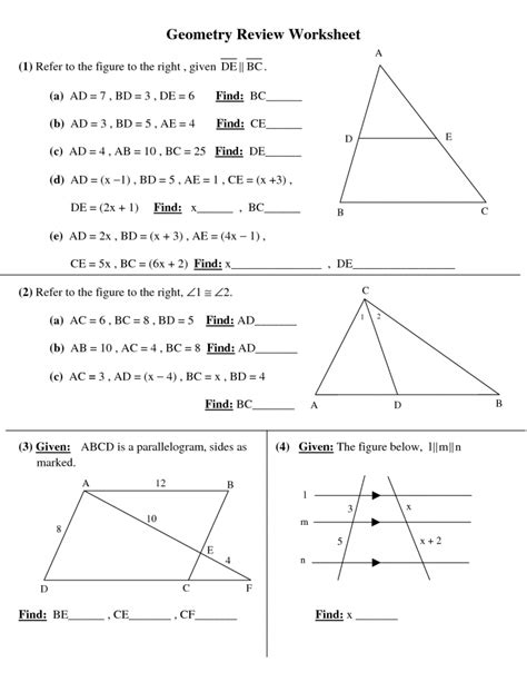 High School Geometry Worksheets – Printable | MySchoolsMath.com