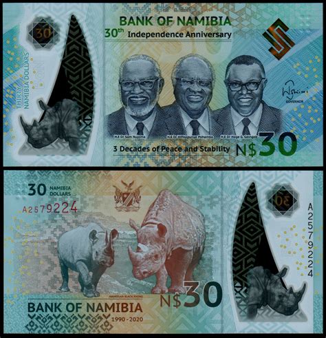 African Coins & Banknotes: Namibia N$ 30 - Commemorative Banknote ...