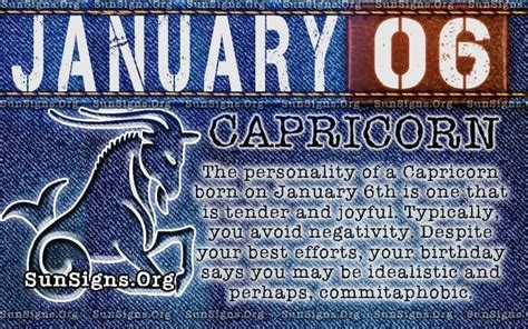 January 6 Birthday Horoscope Personality | Sun Signs