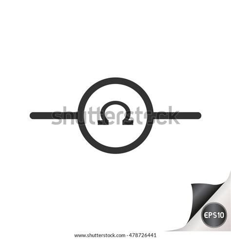 Electronic Circuit Symbol Ohms Meter Stock Vector (Royalty Free ...