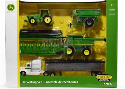 1/64 John Deere Harvest Set With 9760 Combine, 8520 Tractor, White Cab ...